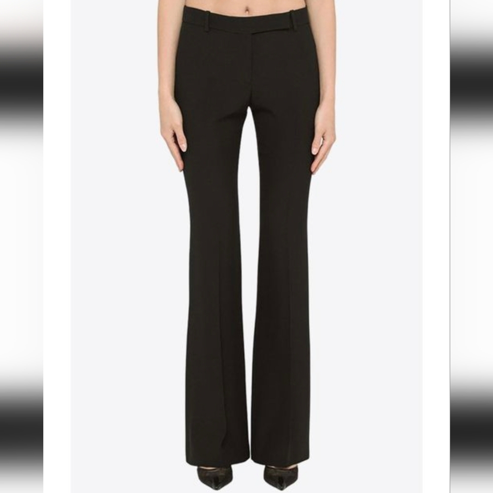 NWT Alexander McQueen Midnight Blue Dress Bootcut Pants EU Size 42/US6